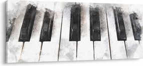 Kép - Zongora, akvarell (120x50 cm)