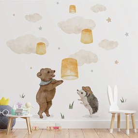 Gario Falmatrica gyerekeknek Magical animals - mackó, sündisznó és lampionok