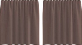 vidaXL 2 db barna fátyolfüggönyök fülecske tetejével 140x260 cm