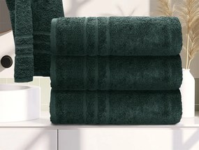 Classic törölköző 70 x 140 cm sötétzöld, 100% pamut
