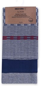 DecoKing Louie konyharuha, kék, 50 x 70 cm, 3 db-os szett