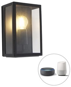 Okos kĂŒltĂ©ri fali lĂĄmpa fekete 25,5 cm, WiFi-vel, A60, IP44 - Rotterdam