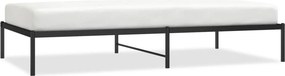 vidaXL fekete fém ágykeret 107 x 203 cm