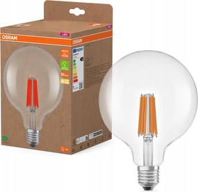 Led izzó Globe E27 7,2W 100W 1521lm 2700K Filament 212lm/W A osztály Osram