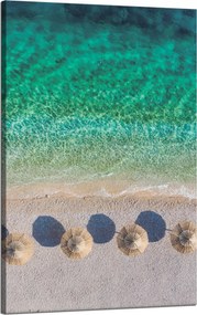 Vászonkép Tengerpart Pihenés Nyaralás Víz Hullámok 50x80 cm