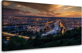 Vászonkép Építészet Rouen Este 80X40