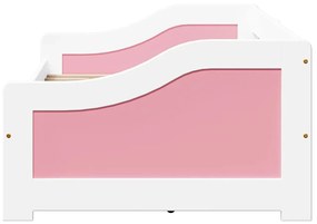 Napozóágy 2 fiókkal matrac nélkül IRUN Fehér&amp;Rózsaszín 90x200cm