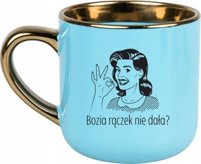 Bögre Kék 400ml Ajándék Vicces Anyák Napja Bozia Kezét Nem Adta?