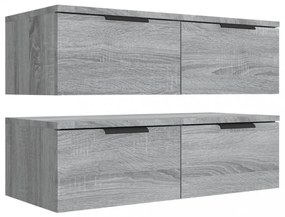 2 db szürke sonoma szerelt fa fali szekrény 68 x 30 x 20 cm