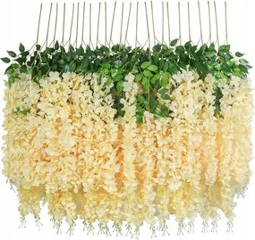 Mesterséges Virágok Wisteria 24 db Esküvői és Otthoni Dekoráció 110cm