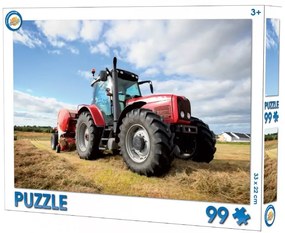 Traktor puzzle 99 db-os piros