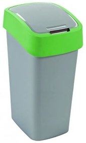 Billenős szelektív hulladékgyűjtő, műanyag, 45 l, CURVER, zöld/szürke (UCF01)