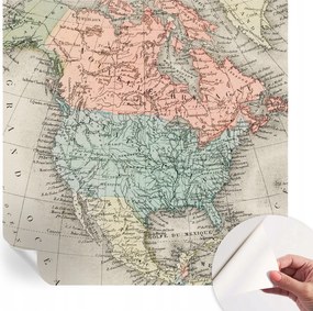 Öntapadós tapéta Fali furnér 3D hatás Történelmi térkép 250x250 cm