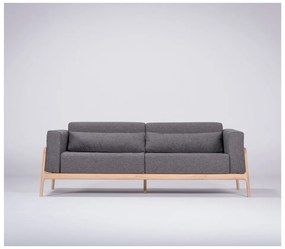 Fawn sötétszürke kanapé tölgyfából, 210 cm - Gazzda