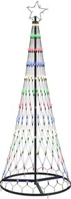 vidaXL LED Karácsonyi Fenyő 230 LED-del Sokszínű 184,5 cm Fém