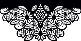 Függöny mintás PiroA2102 Premium 120x60cm Fekete