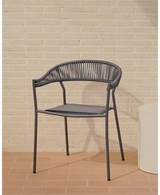 Szürke műrattan étkezőszék szett 4 db-os Futadera – Kave Home