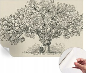 Öntapadós fali fotótapéta Hálószobába Fa illusztráció 152x104 cm