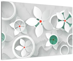 Virágos absztrakció képe (90x60 cm)
