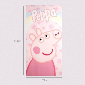 Peppa malac Stars fürdőlepedő, strand törölköző 70x140cm (Fast Dry)