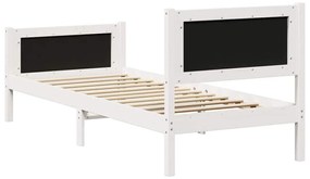 Ágykeret Fehér és világosszürke 80 x 200 cm Tömör fenyőfa