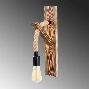 EREBOS fali lámpatest 1xE27/40W/230V barna