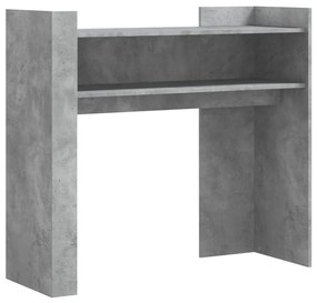 betonszürke szerelt fa tálalóasztal 100x35x90 cm