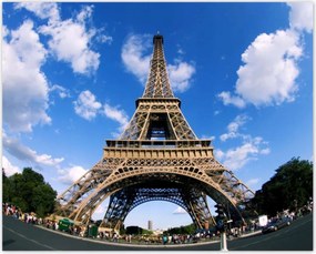 Poszterek 50x40 Eiffel-torony az égbolttal