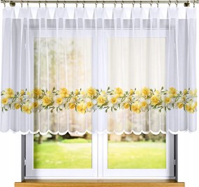 Nárcisz jacquard függöny, méret: 200x120cm, nyomott mintás (szegélyekkel)