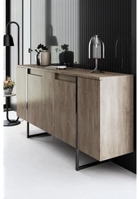 Konzolasztal Luxe - Walnut, Black