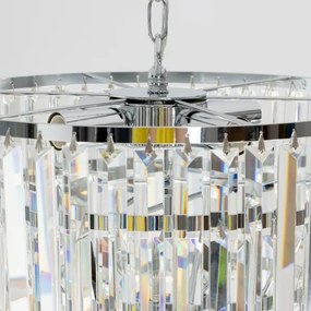 Brilagi - LED Kristály csillár láncon MOZART 5xE14/40W/230V fényezett króm