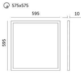LED mennyezeti panel BALIS LED/40W/230V 4000K 59,5x59,5 cm