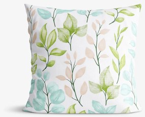 Goldea pamut párnahuzat deluxe - festett levelek 70 x 90 cm