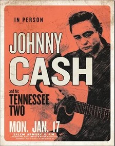 Fém tábla Johnny Cash & His Tennessee Two