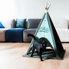 Cica sátor, menta-fekete - TIPI CAT