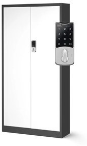 Fém iratszekrény DANIEL, 900 x 1850 x 400 mm, antracit-fehér