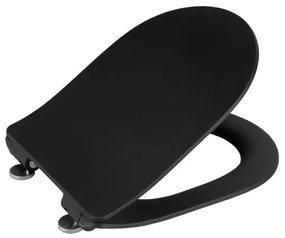 WENKO 23827100-WC WC-ülőke SEDILO 45,2x36,2 cm fekete/ezüst