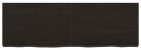 sötétbarna kezelt tömör fa fürdőszobai pult 120x40x(2-6) cm