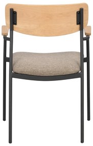 Bézs-natúr színű étkezőszék szett 2 db-os Maymont – Rowico