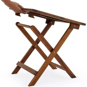 Casaria VITEK akácfa tárolóasztal, 46x46x46cm, barna