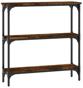 füstös tölgy színű szerelt fa tálalóasztal 75x22,5x75 cm
