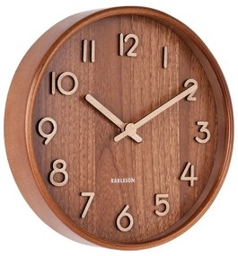 Pure Small barna falióra hársfából, ø 22 cm - Karlsson