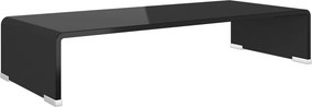 vidaXL Átlátszó üveg TV/monitor állvány 60x25x11 cm