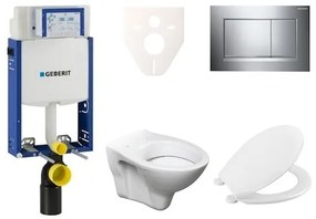 Fali WC szett Geberit befalazáshoz + Ceramia S-Line Pro WC 110.302.00.5NR6