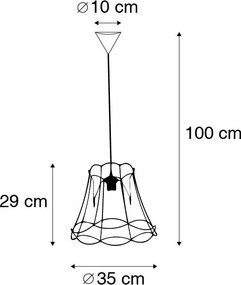 Retro lógólámpa fekete 35 cm - Granny Frame