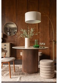 Bézs buklé puff Fern – Dutchbone