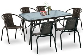 Elzas 6+1 kerti bútor garnitúra szett