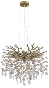 Globo 64138H1G - Kábeles csillár QUEENA 8xE14/40W/230V arany