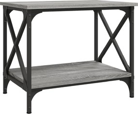 vidaXL szürke sonoma színű szerelt fa kisasztal 55x38x45 cm