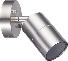 POLUX 208842 OLIMP Modern Kültéri Fali Lámpa Ezüst GU10 IP44